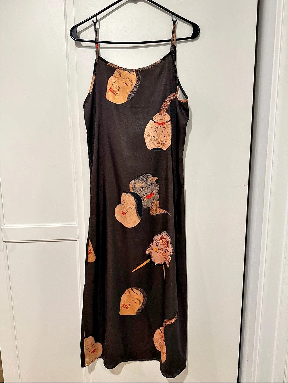 Black & Orange Maxi Dress Like New